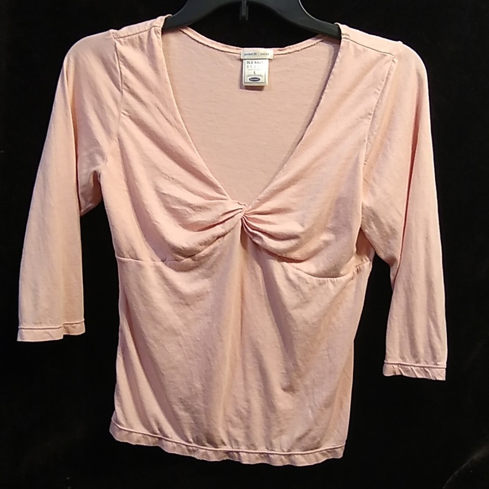 Free with purchase of 2nd item - Pink 3/4 Sleeve Juniors Large Blouse
